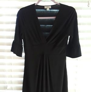 Ann Taylor Loft Black Faux Wrap Dress Petite